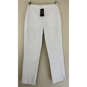 Polo Ralph Lauren Seersucker Pants Women's 2 Blue / White Striped MSRP $228